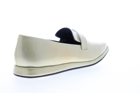 Camper Fidelia K200318-001 Womens Gold Yellow Patent Leather Loafer Flats Shoes