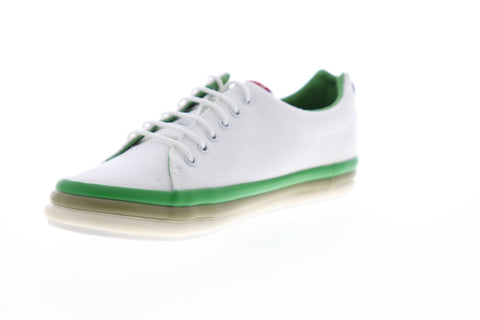 Camper Hoops K200403-001 Womens White Canvas Low Top Lace Up Euro Sneakers Shoes