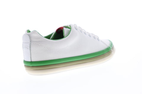 Camper Hoops K200403-001 Womens White Canvas Low Top Lace Up Euro Sneakers Shoes