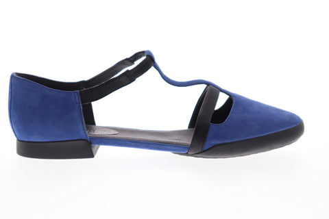 Camper Casi Tiptap K200448-002 Womens Blue Suede Slip On Ballet Flats Shoes