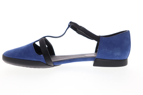 Camper Casi Tiptap K200448-002 Womens Blue Suede Slip On Ballet Flats Shoes