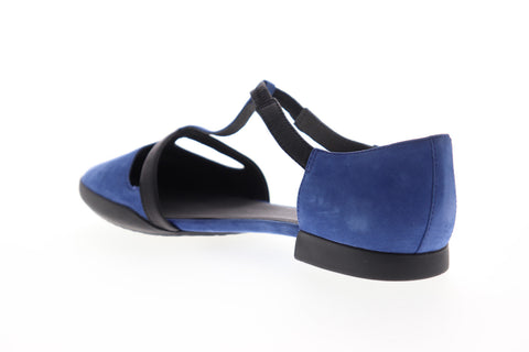 Camper Casi Tiptap K200448-002 Womens Blue Suede Slip On Ballet Flats Shoes