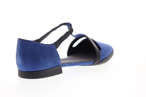 Camper Casi Tiptap K200448-002 Womens Blue Suede Slip On Ballet Flats Shoes