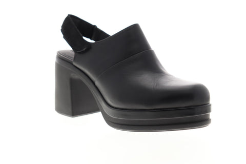Camper Alice K200466-001 Womens Black Leather Adjustable Strap Pumps Heels Shoes