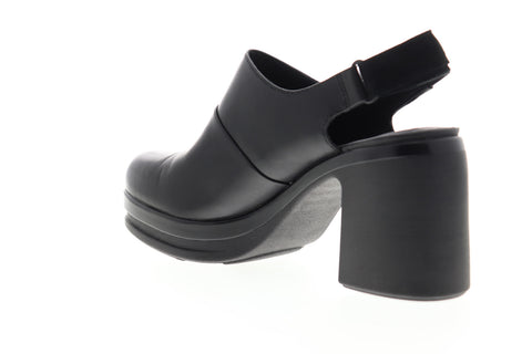 Camper Alice K200466-001 Womens Black Leather Adjustable Strap Pumps Heels Shoes