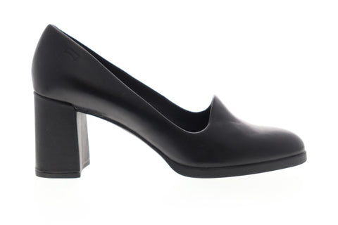 Camper Kara K200557-001 Womens Black Leather Slip On Pumps Heels Shoes