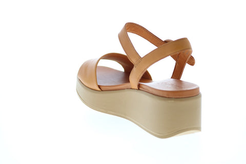 Camper Misia K200564-013 Womens Orange Leather Slingback Sandals Shoes