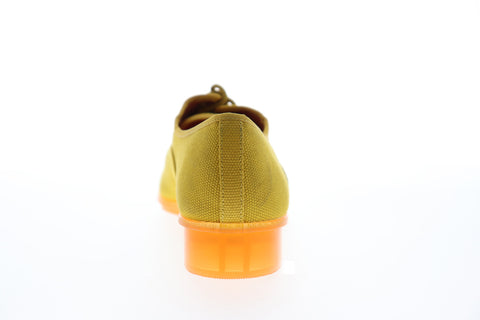 Camper Casi Jazz K200565-001 Womens Yellow Canvas Lace Up Oxford Flats Shoes