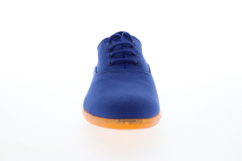 Camper Casi Jazz K200565-002 Womens Blue Canvas Lace Up Oxford Flats Shoes