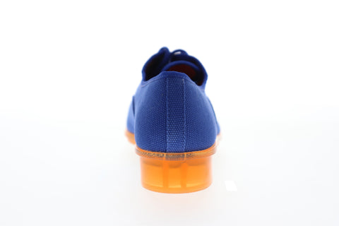 Camper Casi Jazz K200565-002 Womens Blue Canvas Lace Up Oxford Flats Shoes