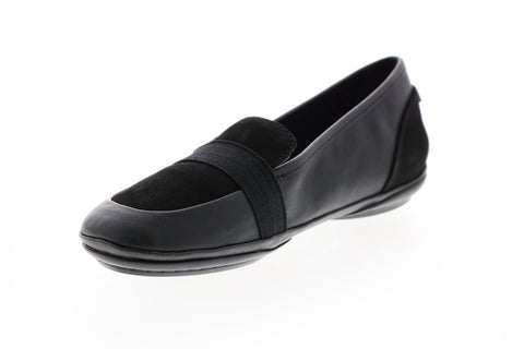 Camper Right Nina K200618-007 Womens Black Leather Slip On Loafer Flats Shoes