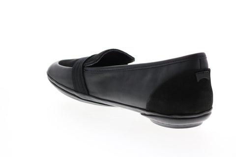 Camper Right Nina K200618-007 Womens Black Leather Slip On Loafer Flats Shoes