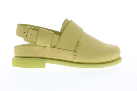 Camper Eda K200668-007 Womens Yellow Leather Slingback Sandals Shoes