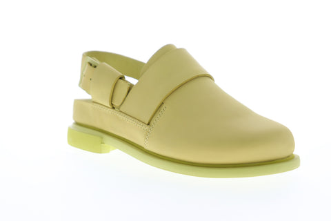 Camper Eda K200668-007 Womens Yellow Leather Slingback Sandals Shoes
