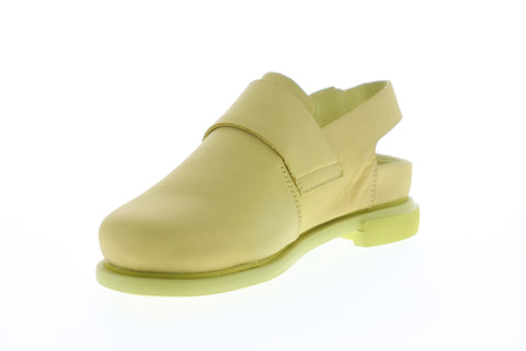 Camper Eda K200668-007 Womens Yellow Leather Slingback Sandals Shoes