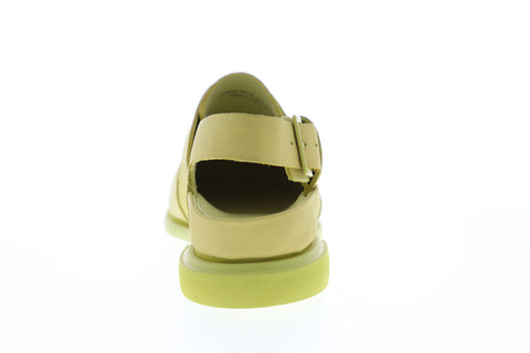 Camper Eda K200668-007 Womens Yellow Leather Slingback Sandals Shoes