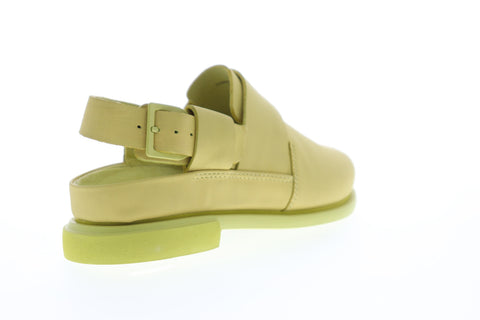 Camper Eda K200668-007 Womens Yellow Leather Slingback Sandals Shoes