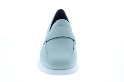 Camper Trisha K200781-003 Womens Green Leather Slip On Pumps Heels Shoes