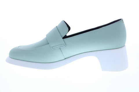 Camper Trisha K200781-003 Womens Green Leather Slip On Pumps Heels Shoes