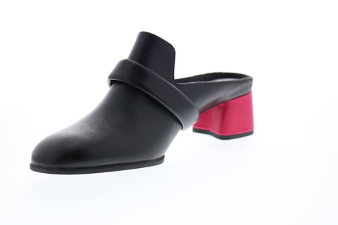 Camper TWS K200948-001 Womens Black Leather Slip On Heels Mules Shoes