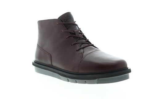Camper Mateo K300061-004 Mens Red Leather Lace Up Casual Dress Boots Shoes