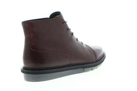Camper Mateo K300061-004 Mens Red Leather Lace Up Casual Dress Boots Shoes