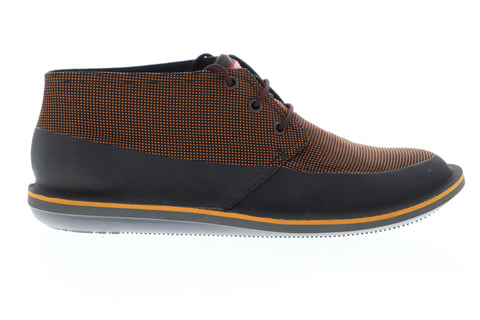 Camper Beetle K300135-002 Mens Brown Canvas Low Top Lace Up Euro Sneakers Shoes