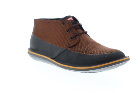 Camper Beetle K300135-002 Mens Brown Canvas Low Top Lace Up Euro Sneakers Shoes