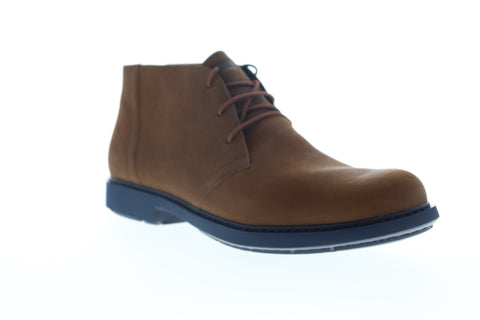 Camper Neuman K300171-001 Mens Brown Nubuck Leather Mid Top Chukkas Boots