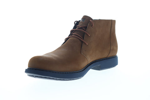 Camper Neuman K300171-001 Mens Brown Nubuck Leather Mid Top Chukkas Boots