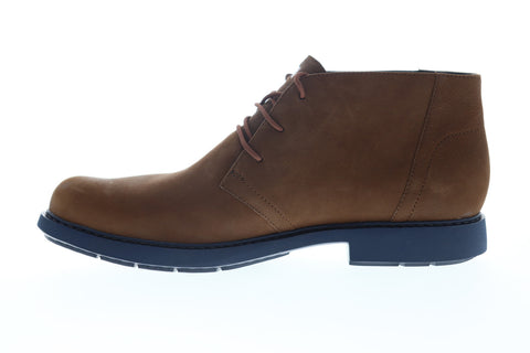 Camper Neuman K300171-001 Mens Brown Nubuck Leather Mid Top Chukkas Boots