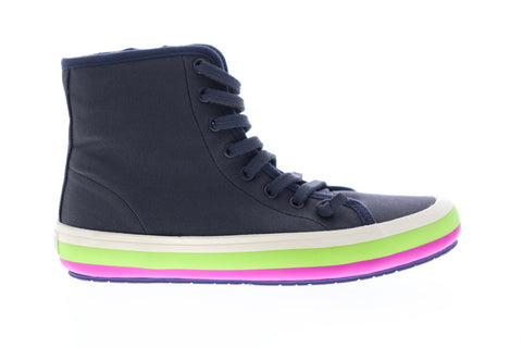 Camper Portol K400153-001 Womens Blue Canvas High Top Euro Sneakers Shoes