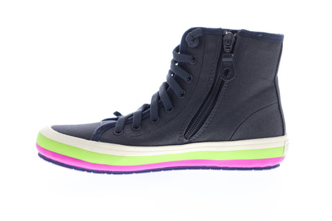 Camper Portol K400153-001 Womens Blue Canvas High Top Euro Sneakers Shoes