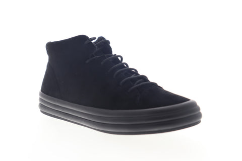 Camper Hoops K400206-001 Womens Black Suede Low Top Lace Up Euro Sneakers Shoes