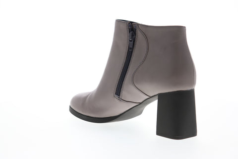Camper Kara K400208-002 Womens Gray Leather Zipper Pumps Heels Shoes