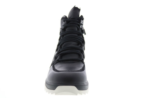 Camper Helix K400438-001 Womens Black Leather Lace Up Casual Dress Boots