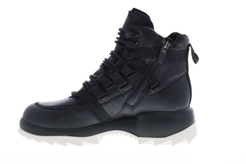 Camper Helix K400438-001 Womens Black Leather Lace Up Casual Dress Boots