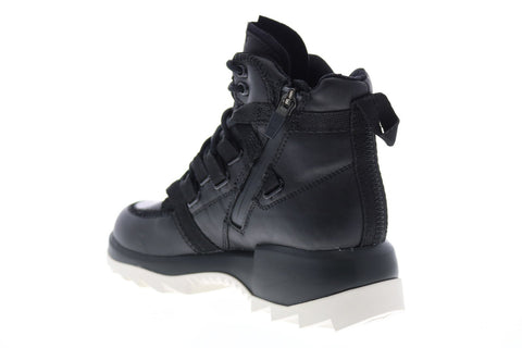 Camper Helix K400438-001 Womens Black Leather Lace Up Casual Dress Boots