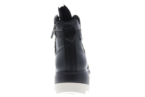 Camper Helix K400438-001 Womens Black Leather Lace Up Casual Dress Boots