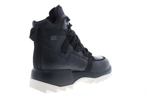 Camper Helix K400438-001 Womens Black Leather Lace Up Casual Dress Boots