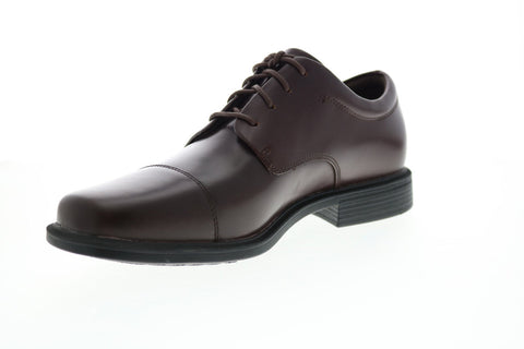 Rockport Ellingwood K71015 Mens Red Wide Leather Oxfords Cap Toe Shoes