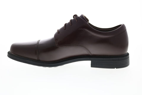 Rockport Ellingwood K71015 Mens Red Wide Leather Oxfords Cap Toe Shoes