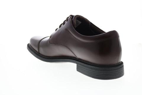 Rockport Ellingwood K71015 Mens Red Wide Leather Oxfords Cap Toe Shoes