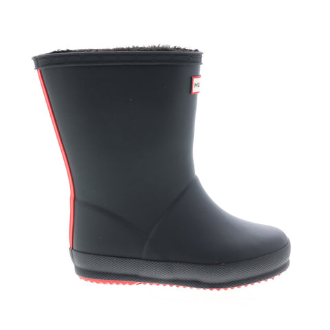 Hunter Little Kids Original First Classic Insulated Girls Black Rain Boots