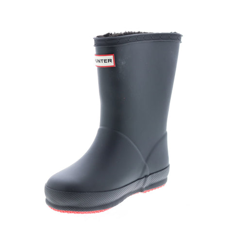 Hunter Little Kids Original First Classic Insulated Girls Black Rain Boots