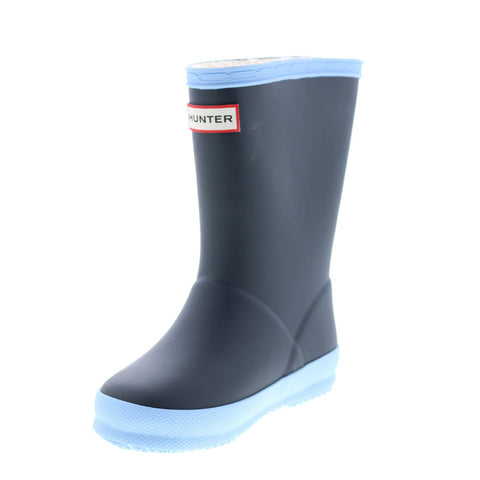 Hunter Little Kids Original First Classic Insulated Boys Blue Rain Boots