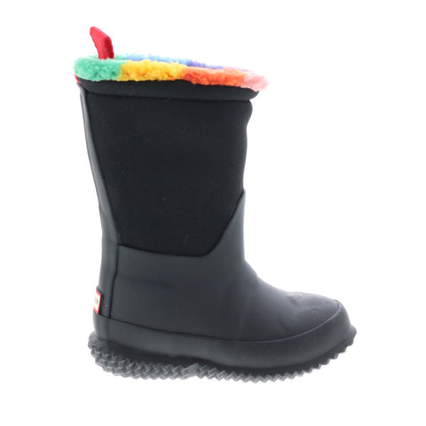 Hunter Little Kids In Out Insulated Rainbow Boys Black Rain Boots