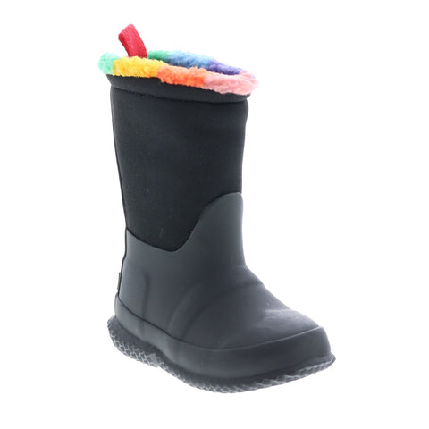 Hunter Little Kids In Out Insulated Rainbow Boys Black Rain Boots