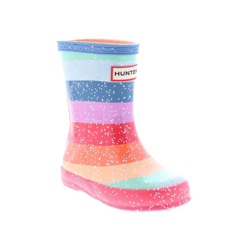 Hunter Little Kids Original First Classic Rainbow Glitter Boys Red Rain Boots