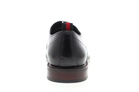 Steve Madden Kinsman Mens Black Leather Low Top Lace Up Cap Toe Oxfords Shoes